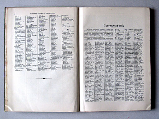 Haack-von Seydlitz, Oberstufen-Atlas, 1913
Inhoudsopgave, namenregister / Table of contents, name index