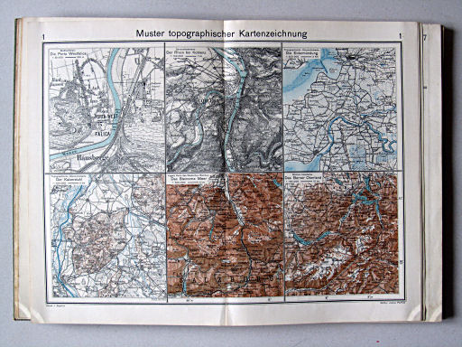 Haack-von Seydlitz, Oberstufen-Atlas, 1913
1. Muster topographischer Kartenzeichnung