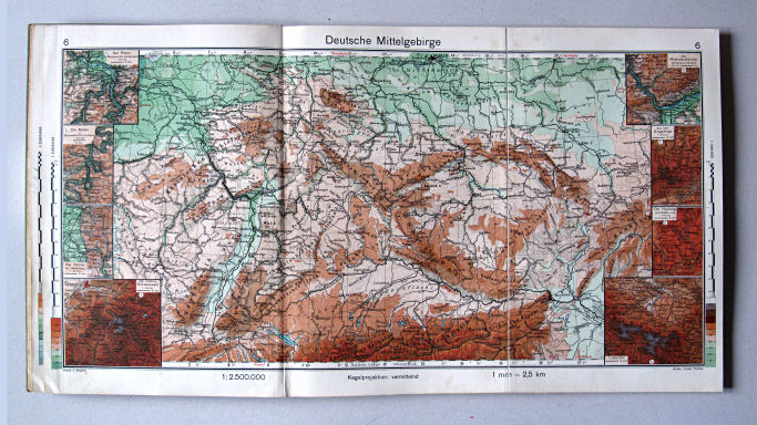 Haack-von Seydlitz, Oberstufen-Atlas, 1913
6. Deutsche Mittelgebirge