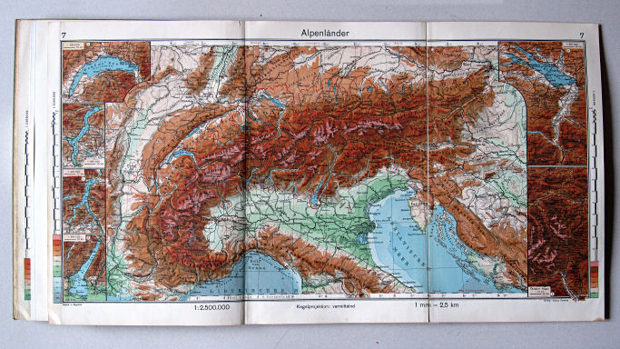 Haack-von Seydlitz, Oberstufen-Atlas, 1913
7. Alpenländer