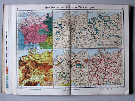 Haack-von Seydlitz, Oberstufen-Atlas, 1913
8. Bevölkerung und Industrie Mitteleuropas