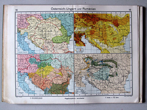 Haack-von Seydlitz, Oberstufen-Atlas, 1913
16. Österreich-Ungarn und Rumänien