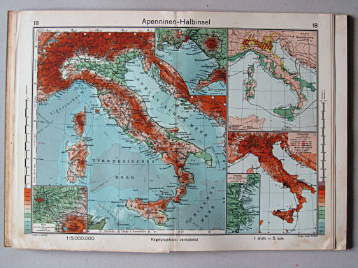 Haack-von Seydlitz, Oberstufen-Atlas, 1913
18. Apenninen-Halbinsel