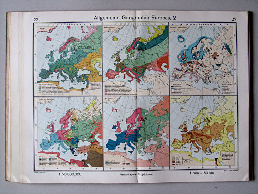 Haack-von Seydlitz, Oberstufen-Atlas, 1913
27. Allgemeine Geographie Europas, 2