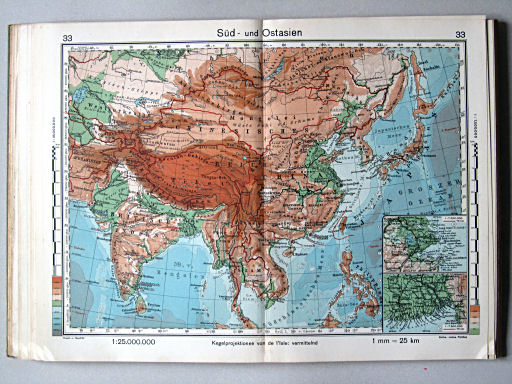 Haack-von Seydlitz, Oberstufen-Atlas, 1913
33. Süd- und Ostasien