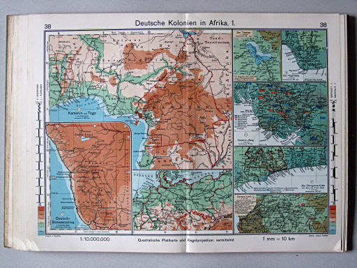 Haack-von Seydlitz, Oberstufen-Atlas, 1913
38. Deutsche Kolonien in Afrika, 1