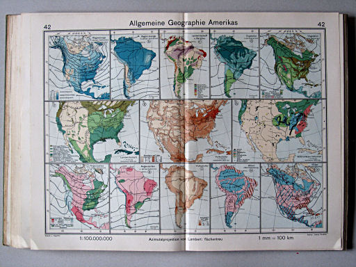 Haack-von Seydlitz, Oberstufen-Atlas, 1913
42. Allgemeine Geographie Amerikas