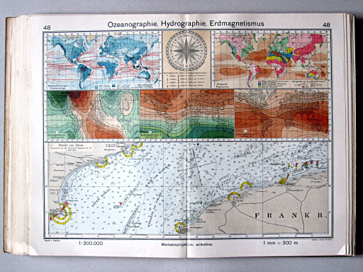 Haack-von Seydlitz, Oberstufen-Atlas, 1913
48. Ozeanographie, Hydrographie, Erdmagnetismus