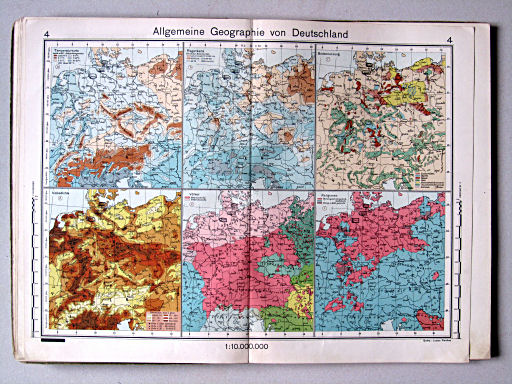 Haack-von Seydlitz, Unterstufen-Atlas, 1914
4. Allgemeine Geographie von Deutschland