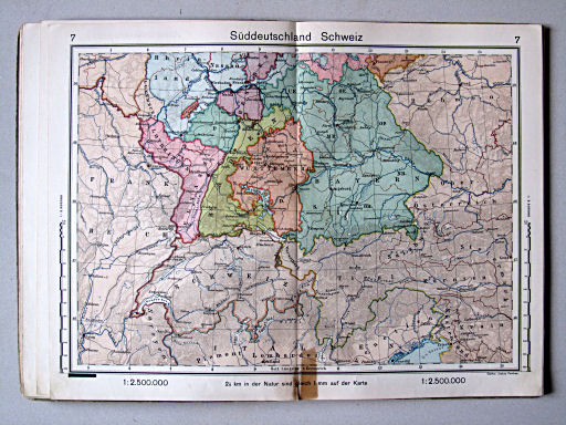 Haack-von Seydlitz, Unterstufen-Atlas, 1914
7. Süddeutschland, Schweiz