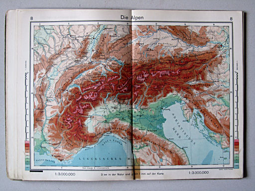 Haack-von Seydlitz, Unterstufen-Atlas, 1914
8. Die Alpen