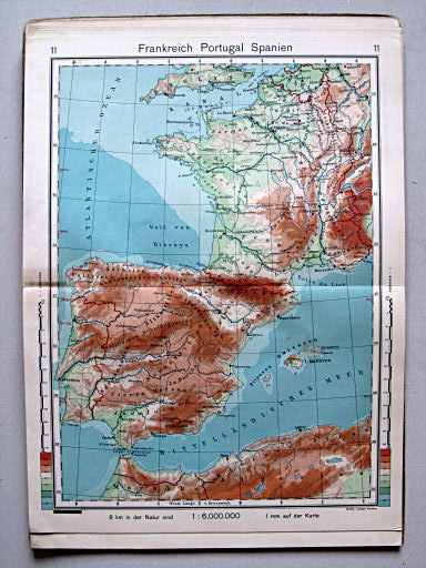 Haack-von Seydlitz, Unterstufen-Atlas, 1914
11. Frankreich, Portugal, Spanien
