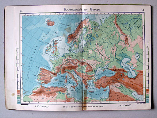 Haack-von Seydlitz, Unterstufen-Atlas, 1914
14. Bodengestalt von Europa