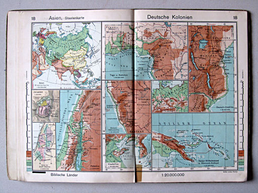 Haack-von Seydlitz, Unterstufen-Atlas, 1914
18. Staatenkarte von Asien. Deutsche Kolonien