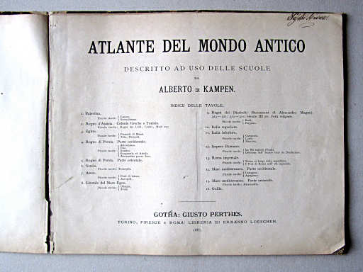 Atlante del mondo antico (1887)
Titelpagina