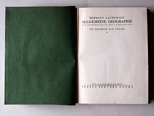 Allgemeine Geographie, Handbuch zum Stieler (1926)
Titelpagina / Title page