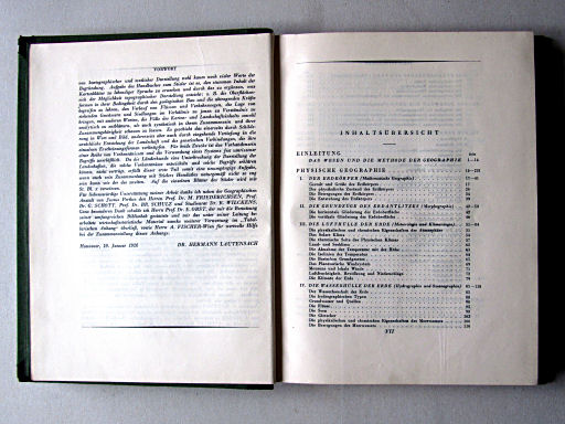 Allgemeine Geographie, Handbuch zum Stieler (1926)
Voorwoord (2), inhoudsopgave (1) / Preface (2), table of contents (1)