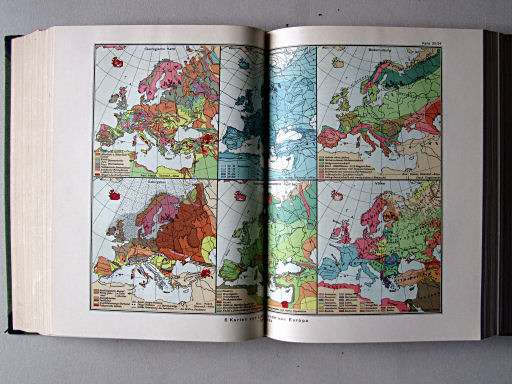 Länderkunde, Handbuch zum Stieler (1926)
23/24. 6 Karten zur Länderkunde von Europa