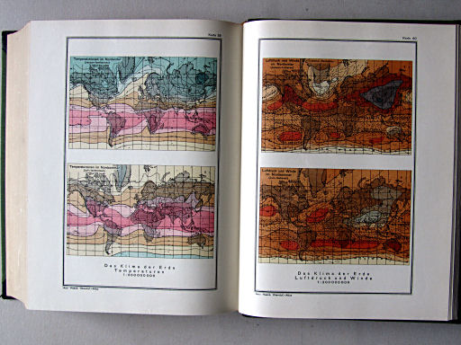 Länderkunde, Handbuch zum Stieler (1926)
39. Das Klima der Erde. Temperaturen
40. Das Klima der Erde. Luftdruck und Winde