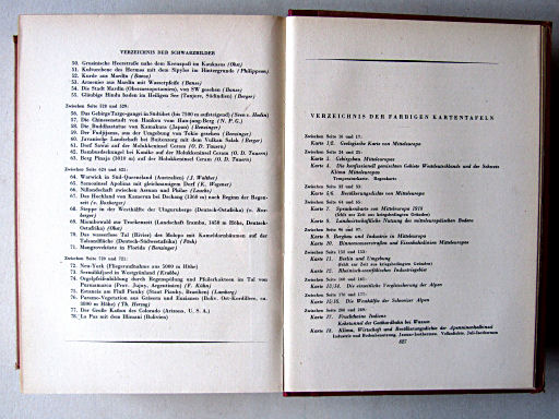 Länderkunde, Handbuch zum Stieler (1944)
Overzicht illustraties in zwart-wit (2), overzicht kaarten in kleur (1) / Overwiew black and white illustrations (2), overwiew colored maps (1)