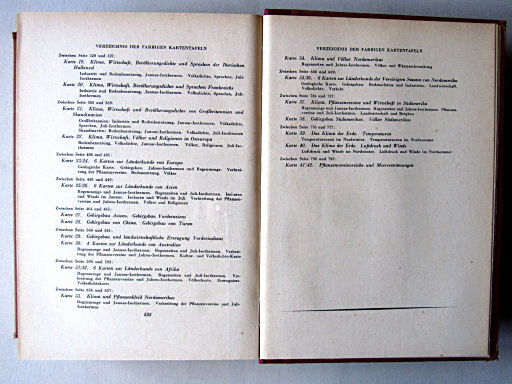 Länderkunde, Handbuch zum Stieler (1944)
Overzicht kaarten in kleur (2) / Overwiew colored maps (2)