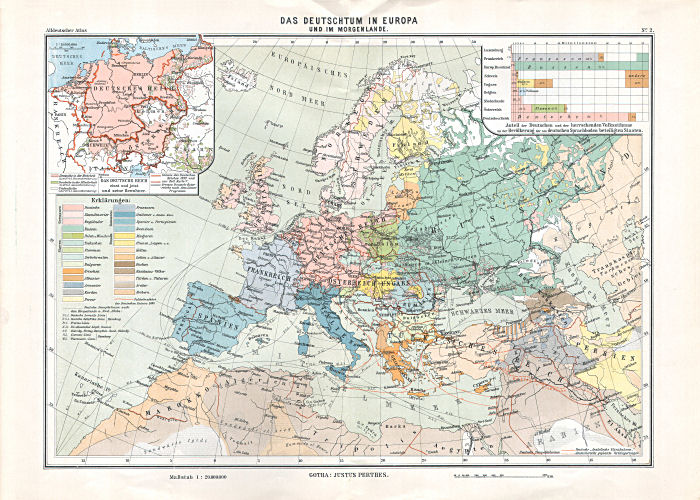 Perthes' Alldeutscher Atlas (1903)
2. Das Deutschtum in Europa und im Morgenlande