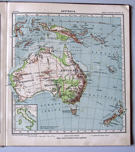 Pasanisi, Atlante Scolastico Metodico, 1900
11. Australia
