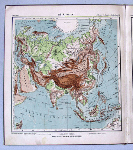 Pasanisi, Atlante Scolastico Metodico, 1900
16. Asia, fisica