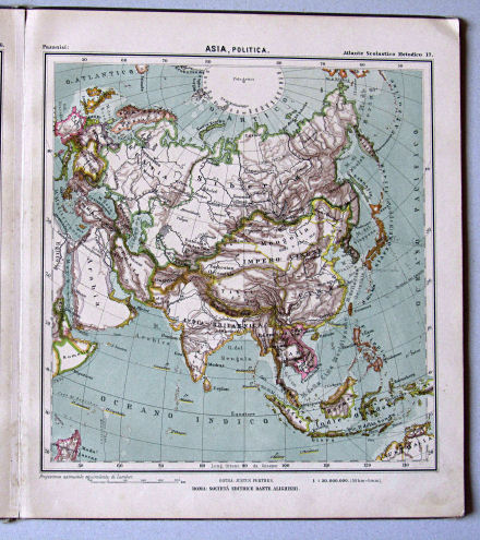 Pasanisi, Atlante Scolastico Metodico, 1900
17. Asia, politica