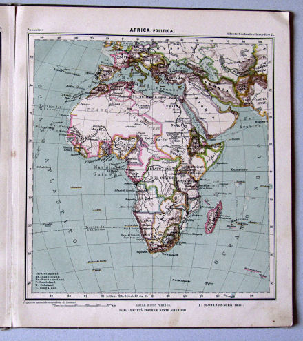 Pasanisi, Atlante Scolastico Metodico, 1900
21. Africa, politica