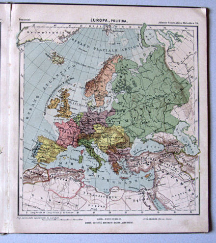 Pasanisi, Atlante Scolastico Metodico, 1900
25. Europa, politica