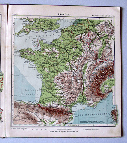 Pasanisi, Atlante Scolastico Metodico, 1900
33. Francia