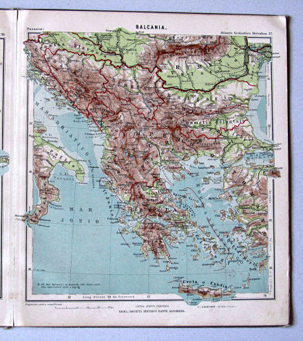 Pasanisi, Atlante Scolastico Metodico, 1900
37. Balcania