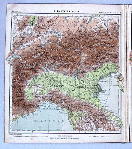 Pasanisi, Atlante Scolastico Metodico, 1900
44. Alta Italia, fisica