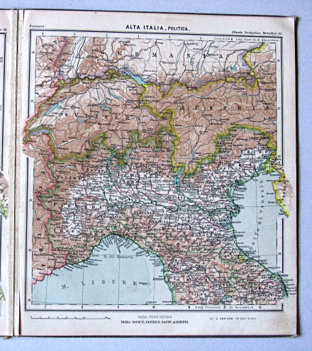 Pasanisi, Atlante Scolastico Metodico, 1900
45. Alta Italia, politica