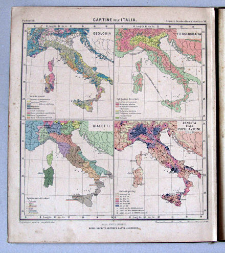 Pasanisi, Atlante Scolastico Metodico, 1900
50. Cartine dell' Italia