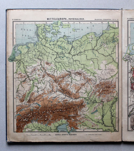 Lüddecke, Deutscher Schulatlas Mittelstufe, 1895
4. Mitteleuropa, physikalisch