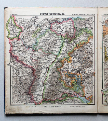 Lüddecke, Deutscher Schulatlas Mittelstufe, 1895
8. Südwestdeutschland