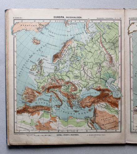 Lüddecke, Deutscher Schulatlas Mittelstufe, 1895
16. Europa, physikalisch
