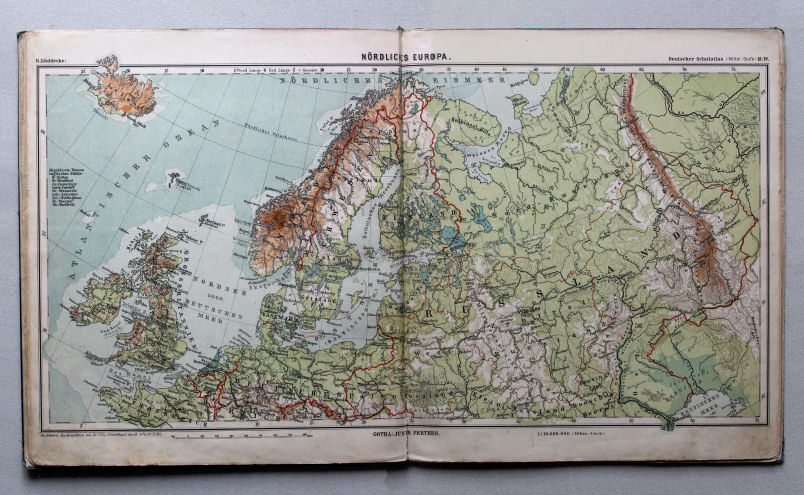 Lüddecke, Deutscher Schulatlas Mittelstufe, 1895
18/19. Nördliches Europa