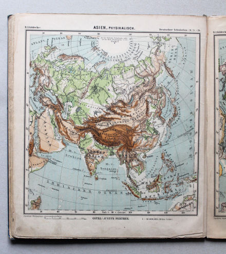 Lüddecke, Deutscher Schulatlas Mittelstufe, 1895
24. Asien, physikalisch