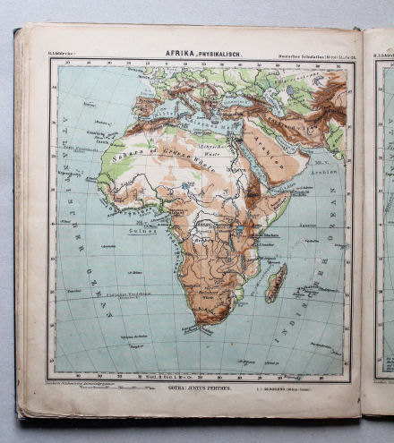 Lüddecke, Deutscher Schulatlas Mittelstufe, 1895
28. Afrika, physikalisch