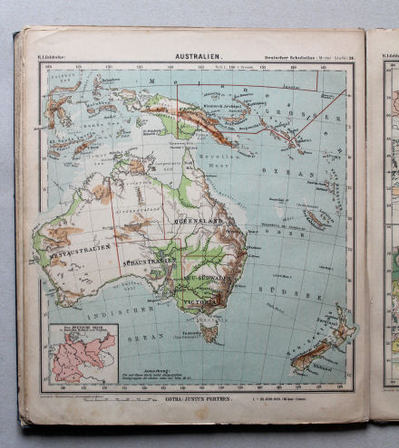 Lüddecke, Deutscher Schulatlas Mittelstufe, 1895
34. Australien