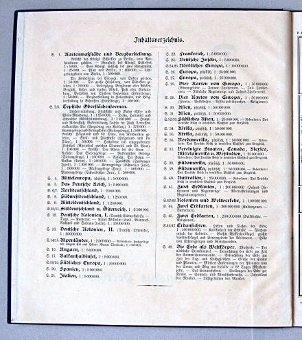 Lüddecke, Deutscher Schulatlas Mittelstufe, 1899
Inhoudsopgave / Table of contents
