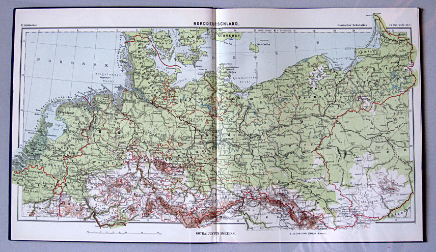 Lüddecke, Deutscher Schulatlas Mittelstufe, 1899
6/7. Norddeutschland
