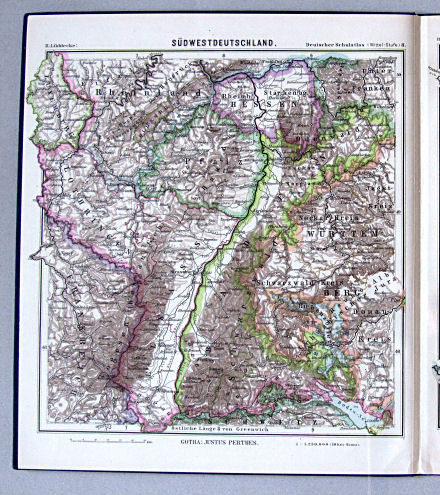Lüddecke, Deutscher Schulatlas Mittelstufe, 1899
8. Südwestdeutschland