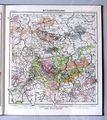 Lüddecke, Deutscher Schulatlas Mittelstufe, 1899
9. Mitteldeutschland