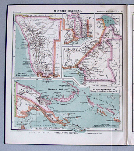 Lüddecke, Deutscher Schulatlas Mittelstufe, 1899
12. Deutsche Kolonien, I