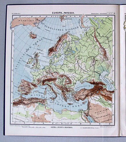 Lüddecke, Deutscher Schulatlas Mittelstufe, 1899
26. Europa, physisch