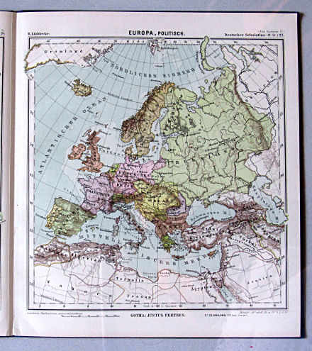 Lüddecke, Deutscher Schulatlas Mittelstufe, 1899
27. Europa, politisch